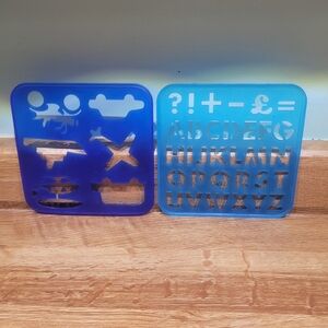 Plastic Kids Stencils - Tupperware